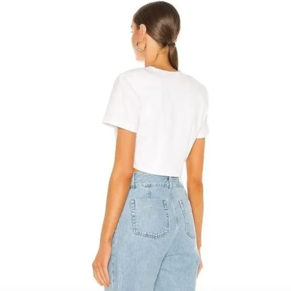 gauge81 keila front twist crop in white size small - Picture 3 of 9